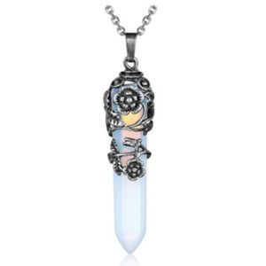 Synthetic Opalite Healing Crystal Necklace